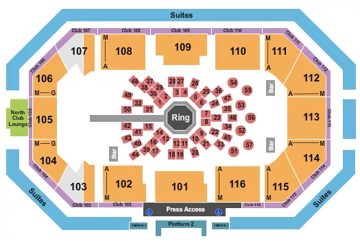 seating chart for Scheels Arena - MMA Tables - eventticketscenter.com