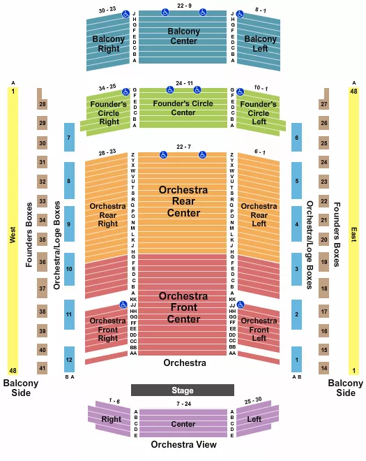 seating chart for Schermerhorn Symphony Center - Endstage - eventticketscenter.com