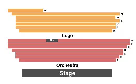seating chart for Schneider Theater at Bloomington Center for the Arts - Endstage with Loge - eventticketscenter.com