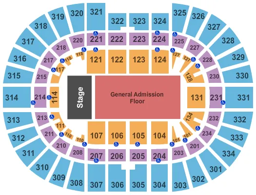 seating chart for Value City Arena at The Schottenstein Center - End Stage GA - eventticketscenter.com