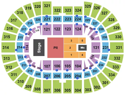 seating chart for Value City Arena at The Schottenstein Center - Endstage GA Pit 2 - eventticketscenter.com