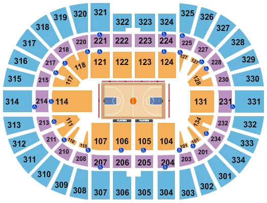 seating chart for Value City Arena at The Schottenstein Center - Harlem Globetrotters 2 - eventticketscenter.com