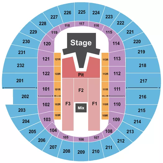 seating chart for Scope Arena - AJR - eventticketscenter.com