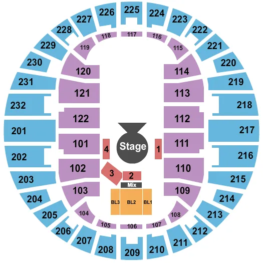 seating chart for Scope Arena - Cirque Ovo - eventticketscenter.com