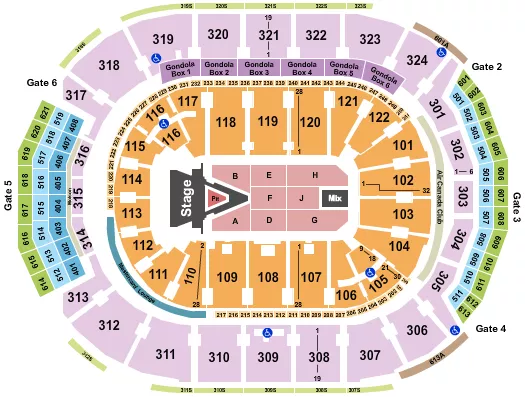 seating chart for Scotiabank Arena - Aerosmith 2023 - eventticketscenter.com