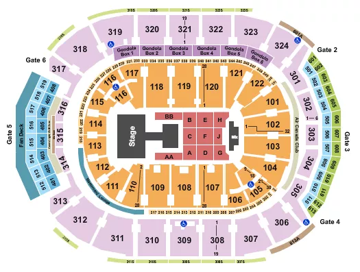 seating chart for Scotiabank Arena - Aespa - eventticketscenter.com