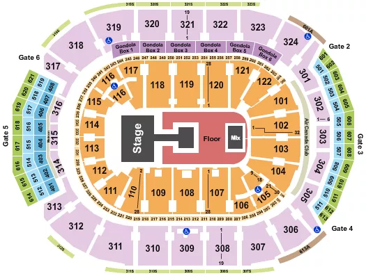 seating chart for Scotiabank Arena - Ateez - eventticketscenter.com