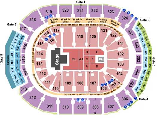 seating chart for Scotiabank Arena - Avenged Sevenfold - eventticketscenter.com