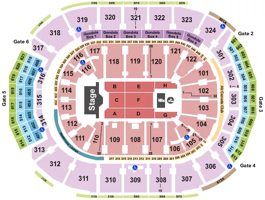 seating chart for Scotiabank Arena - Aventura - eventticketscenter.com