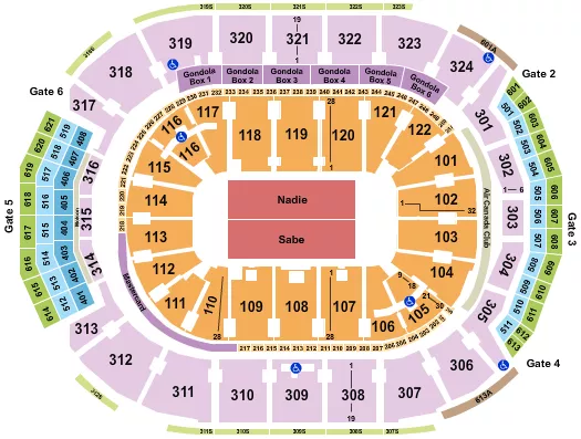 seating chart for Scotiabank Arena - Bad Bunny - eventticketscenter.com