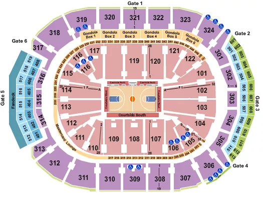 seating chart for Scotiabank Arena - Basketball 2 - eventticketscenter.com
