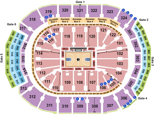 seating chart for Scotiabank Arena - Basketball - eventticketscenter.com