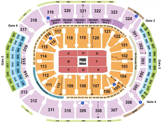 seating chart for Scotiabank Arena - Center Stage 2 - eventticketscenter.com