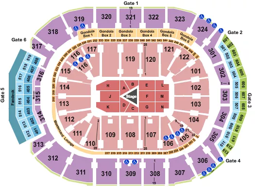 seating chart for Scotiabank Arena - Center Stage 3 - eventticketscenter.com