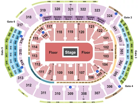 seating chart for Scotiabank Arena - Center Stage 4 - eventticketscenter.com