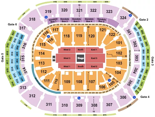 seating chart for Scotiabank Arena - Center Stage East/West - eventticketscenter.com