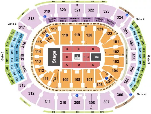 seating chart for Scotiabank Arena - Cyndi Lauper - eventticketscenter.com