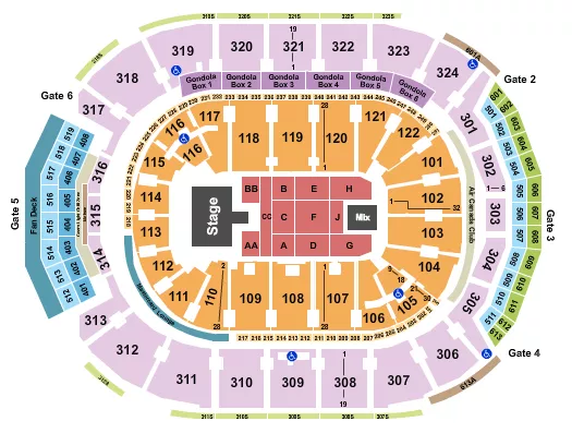 seating chart for Scotiabank Arena - Davido - eventticketscenter.com