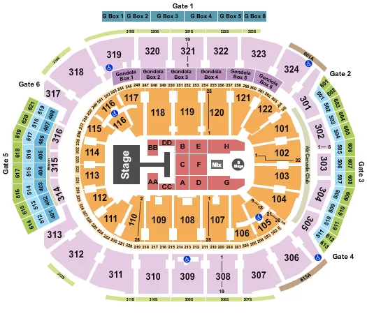 seating chart for Scotiabank Arena - Disney - eventticketscenter.com