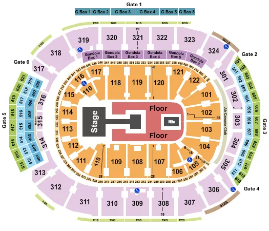 seating chart for Scotiabank Arena - Dua Lipa - eventticketscenter.com