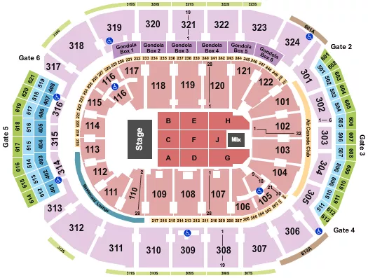 seating chart for Scotiabank Arena - Eagles - eventticketscenter.com