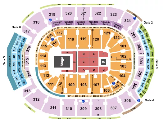 seating chart for Scotiabank Arena - Elevation Worship - eventticketscenter.com