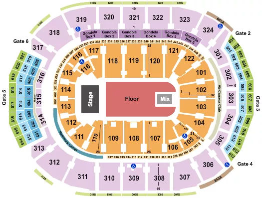 seating chart for Scotiabank Arena - Endstage - GA Floor 2 - eventticketscenter.com