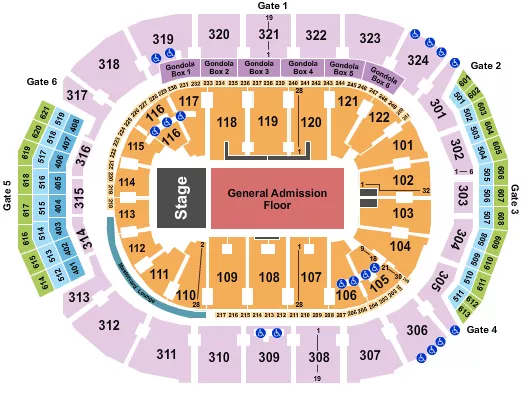 seating chart for Scotiabank Arena - Endstage - GA Floor - eventticketscenter.com