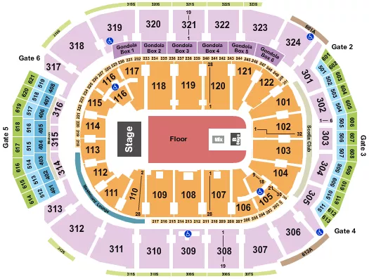 seating chart for Scotiabank Arena - Endstage GA Floor - eventticketscenter.com