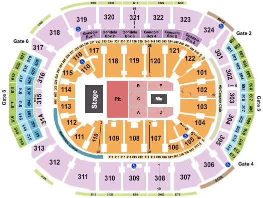 seating chart for Scotiabank Arena - Endstage Pit - eventticketscenter.com