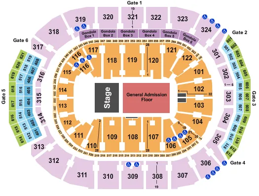 seating chart for Scotiabank Arena - Half House GA - eventticketscenter.com