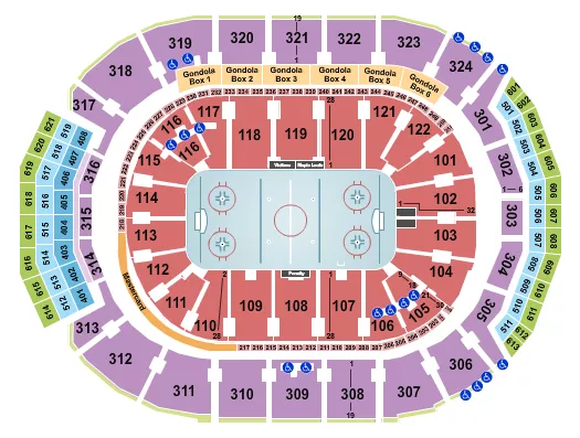 seating chart for Scotiabank Arena - Hockey - eventticketscenter.com