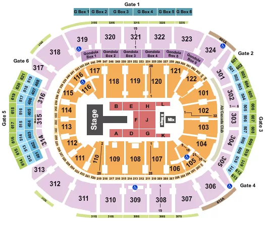 seating chart for Scotiabank Arena - J Balvin 1 - eventticketscenter.com