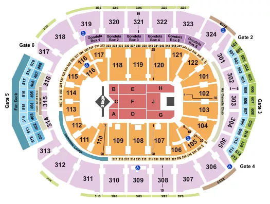 seating chart for Scotiabank Arena - J. Cole - eventticketscenter.com