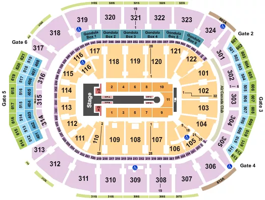 seating chart for Scotiabank Arena - Jennifer Lopez 2024 - eventticketscenter.com