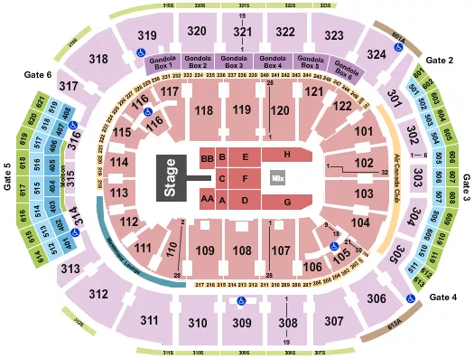 seating chart for Scotiabank Arena - Jhene Aiko - eventticketscenter.com