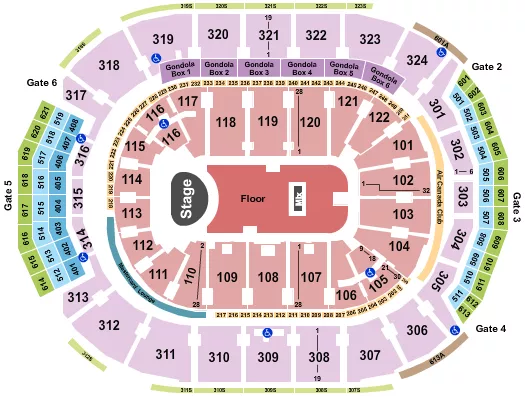 seating chart for Scotiabank Arena - Kacey Musgraves - eventticketscenter.com