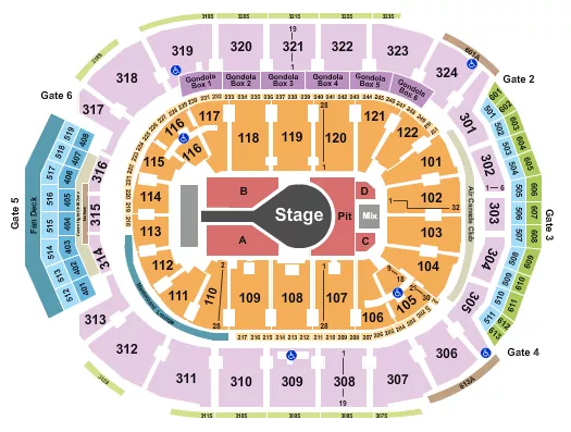 seating chart for Scotiabank Arena - Kacey Musgraves - eventticketscenter.com