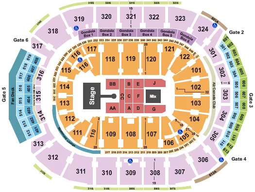 seating chart for Scotiabank Arena - Kali Uchis - eventticketscenter.com