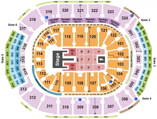 seating chart for Scotiabank Arena - Kane Brown - eventticketscenter.com