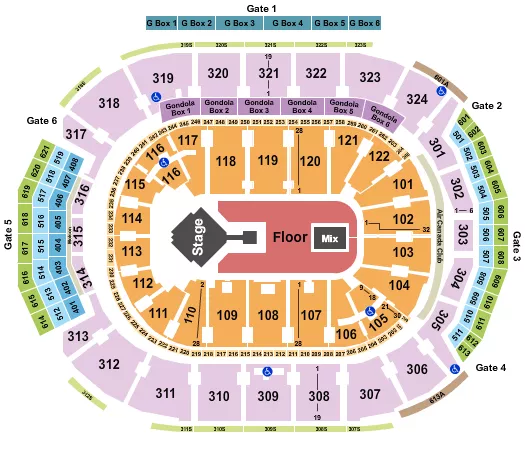 seating chart for Scotiabank Arena - Keshi - eventticketscenter.com