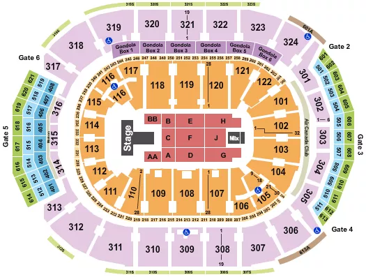 seating chart for Scotiabank Arena - Maverick City Music - eventticketscenter.com