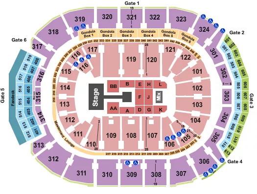 seating chart for Scotiabank Arena - Nicki Minaj - eventticketscenter.com