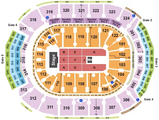 seating chart for Scotiabank Arena - Russell Peters - eventticketscenter.com