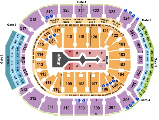 seating chart for Scotiabank Arena - Shakira - eventticketscenter.com