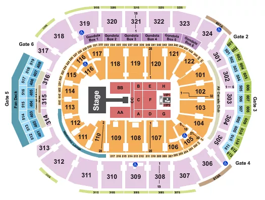 seating chart for Scotiabank Arena - Summer Walker - eventticketscenter.com