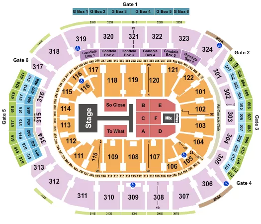 seating chart for Scotiabank Arena - Tate McRae - eventticketscenter.com