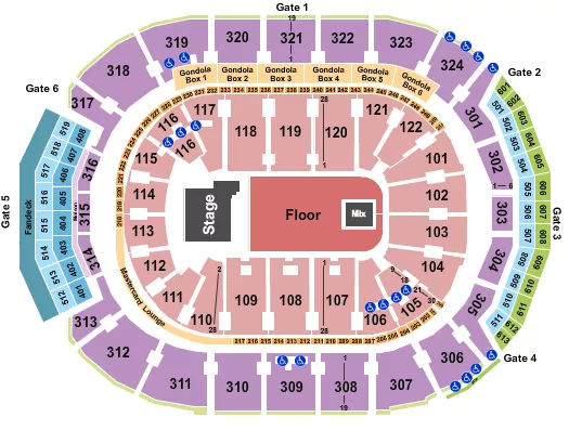 seating chart for Scotiabank Arena - Twenty One Pilots - eventticketscenter.com