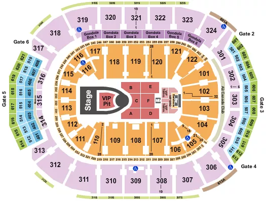 seating chart for Scotiabank Arena - Usher 2 - eventticketscenter.com