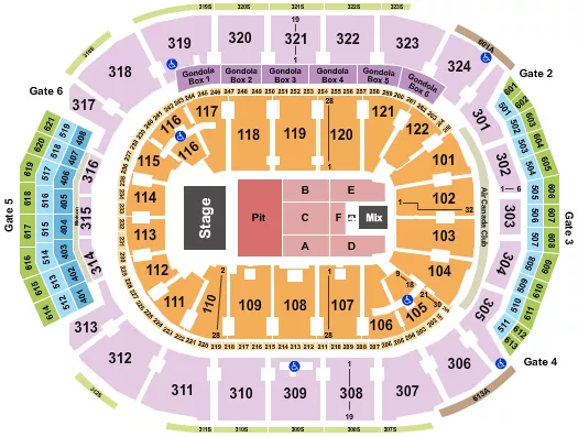 seating chart for Scotiabank Arena - Vance Joy - eventticketscenter.com